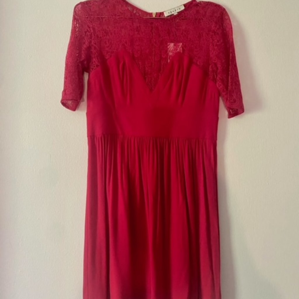 Sandro Red, Lace Cocktail Dress